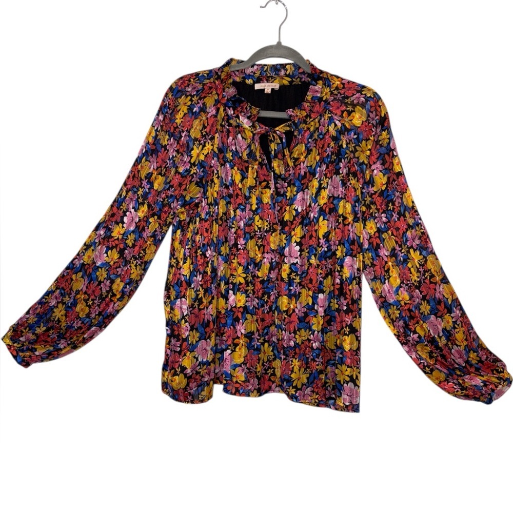 SKIES ARE BLUE Vibrant Floral Blouse Size Medium - Picture 5 of 13